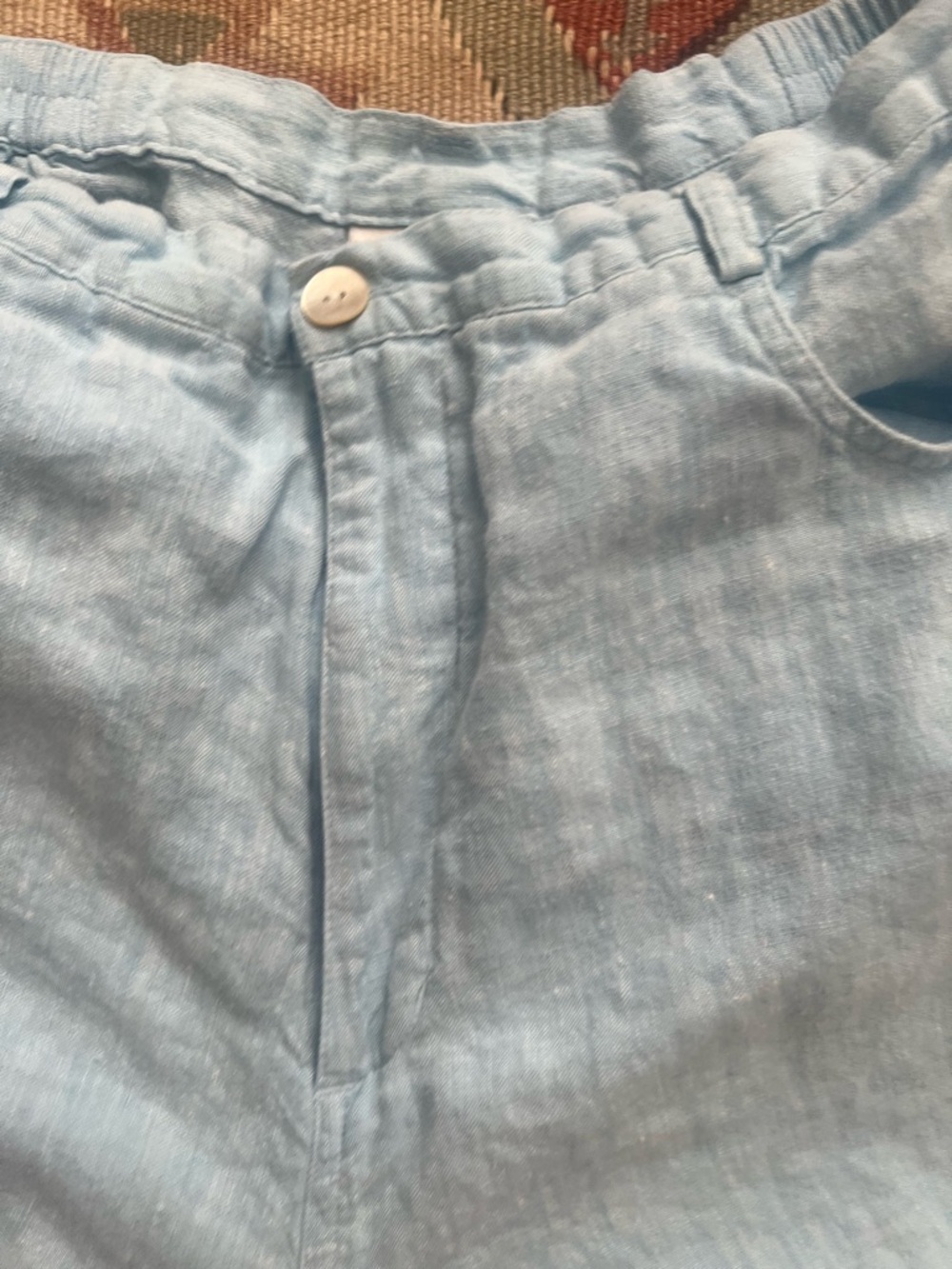 Chico's Light Blue Linen Shorts - Picture 4 of 8
